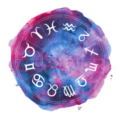 zodiac symbols in watercolor circle Ancient Wisdom Modern Wellbeing