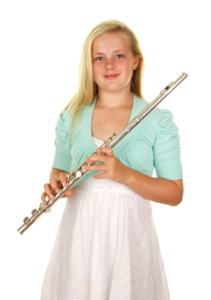 Girl standing with flute-Small copy